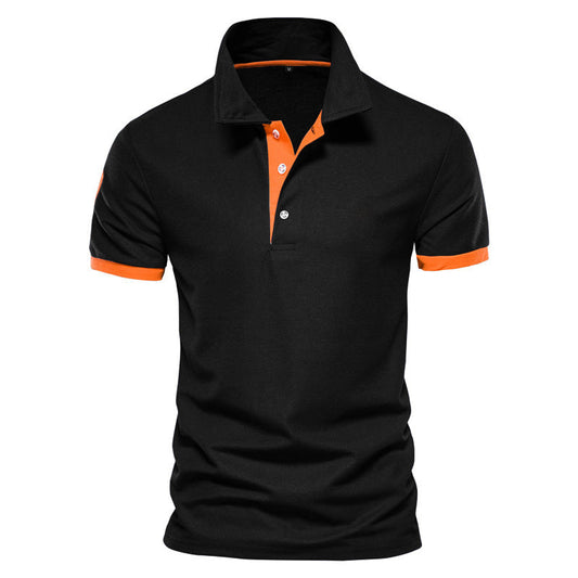 Heren geborduurd korte mouw shirt
