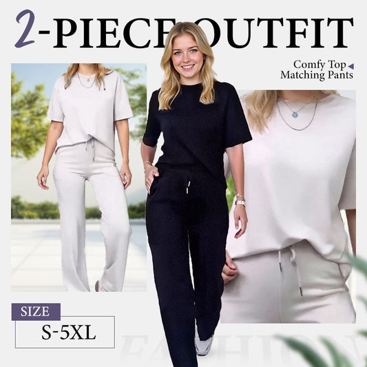 ✨Trending Now ✨Dames Chique Top & Bijpassende Broek 2-Delig Outfit