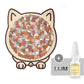 🎁Kerstuitverkoop 50% KORTING🎅135-delige Morandi-kleurige houten puzzel in de vorm van een kat