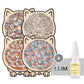 🎁Kerstuitverkoop 50% KORTING🎅135-delige Morandi-kleurige houten puzzel in de vorm van een kat