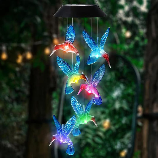 🦋 Verbeter uw tuin - ✨Creatief vogeldesign zonnewindklokken
