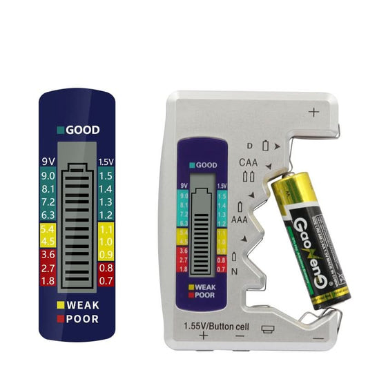 🔥Hot Sale 50% KORTING⚡ Universele batterijtester – Controleert AA-, AAA-, 9V-, knoopcel- en andere batterijen in 3 seconden! 🔋⏱️