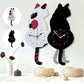 Noordse Kat met Kwispelende Staart Wandklok