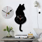 Noordse Kat met Kwispelende Staart Wandklok