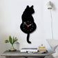 Noordse Kat met Kwispelende Staart Wandklok
