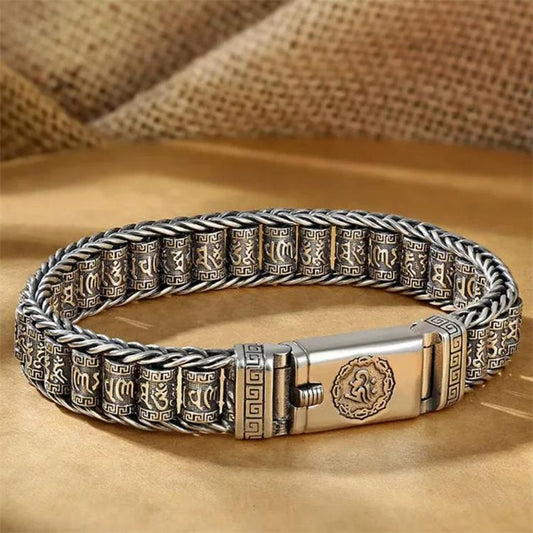 💎 50% KORTING! 💎 Tibetaans gebedswielarmband – 925 sterling zilver, gelukshanger & Valentijnsdagcadeau