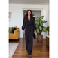 🌸 Elegante zwarte top met kralen & wijde broek🌸