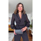 🌸 Elegante zwarte top met kralen & wijde broek🌸