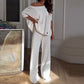 💕Beperkte uitverkoop 50% UIT💕 Casual One Shoulder Top & Pants Tweedelige Set voor dames