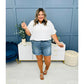 💖LAATSTE DAGVERKOOP 50% UIT🩳High Rise Gerafelde Zoom Afgesneden Jean Shorts