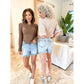 💖LAATSTE DAGVERKOOP 50% UIT🩳High Rise Gerafelde Zoom Afgesneden Jean Shorts