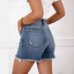 💖LAATSTE DAGVERKOOP 50% UIT🩳High Rise Gerafelde Zoom Afgesneden Jean Shorts