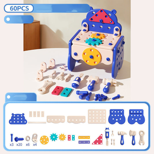✨【60-delige speelgoedgereedschapsset voor kinderen】✨ -🧠🚀Wek de creativiteit van beginnende bouwers!