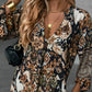 🎁2026 Nieuw binnen 50% KORTING💥🔥Elegante V-hals jurk met lange mouwen en print 👗