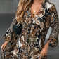 🎁2026 Nieuw binnen 50% KORTING💥🔥Elegante V-hals jurk met lange mouwen en print 👗