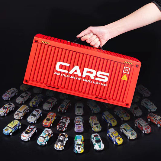 🎅Kerstactie 50% KORTING🎁48 Mini Pull-Back Auto's met Ingebouwde Garage Set
