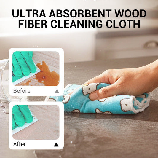 🧼Herbruikbare, ultra-absorberende reinigingsdoek van houtvezel