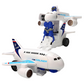 🤖 Black Friday 60% Korting! 2-in-1 Elektrisch Transformerend Vliegtuig-Robot Speelgoed – Automatische Transformatie & LED-Lichten! ✈️✨