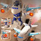 🤖 Black Friday 60% Korting! 2-in-1 Elektrisch Transformerend Vliegtuig-Robot Speelgoed – Automatische Transformatie & LED-Lichten! ✈️✨