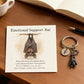 🌲Kerstspecial🌲Keyring met vleermuis voor emotionele steun en kaartje met boodschap
