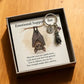 🌲Kerstspecial🌲Keyring met vleermuis voor emotionele steun en kaartje met boodschap
