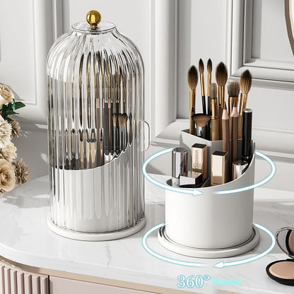 💄 360° Draaibare Make-upborstel Organizer – Netjes & Ruimtebesparend