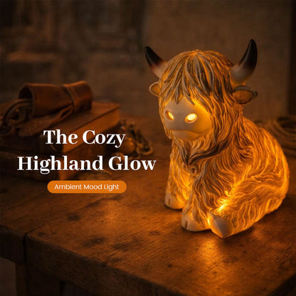 🎉🐮Schattig Highland Cow Nachtlampje – Warmte & Rustieke Charme voor Jouw Kamer!