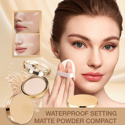 🎁Koop 2 Krijg 1 Gratis! 🎁Waterproof setting matterende poedercompact