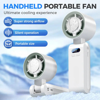 ⏰🎁3-In-1 Draagbare Handventilator met IJskoelvak