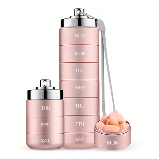 💊 50% KORTING 🎁 | Draagbare waterdichte pillendoos – Aluminium & 7 dagen