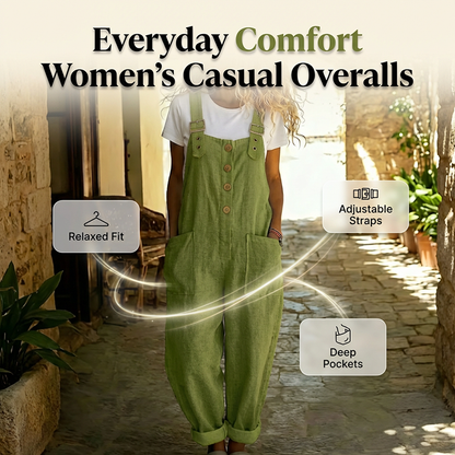 Comfortabele dames overall losse pasvorm met zakken👖