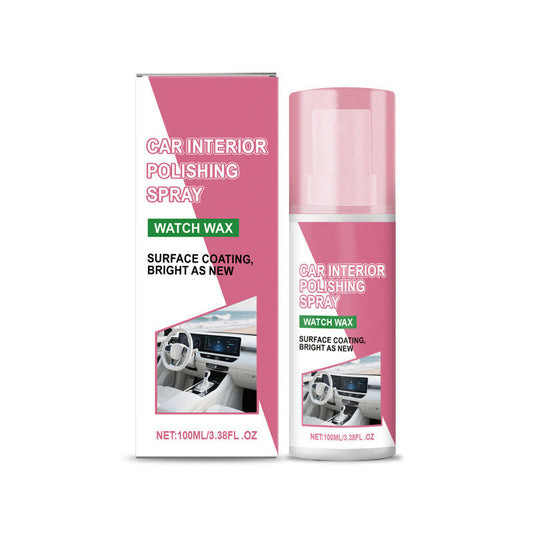 Polijst- en reinigingsspray voor alle oppervlakken in het auto-interieur