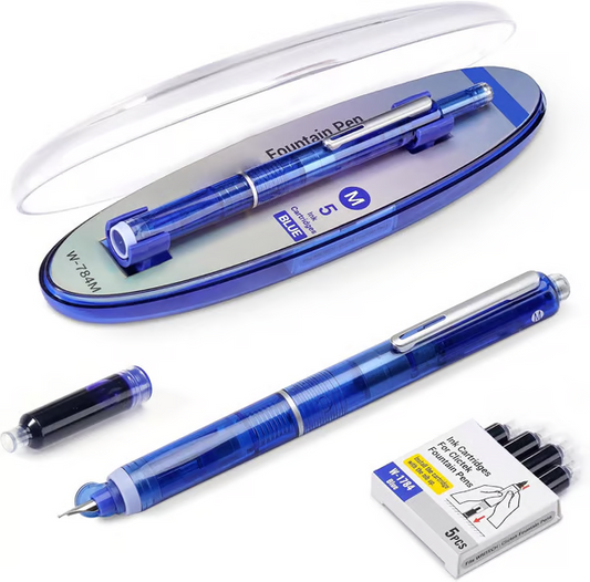 ✒️ Quick-Dry Click-vulpen – Geen dop nodig, droogt direct, ideaal voor school en kantoor 🏫💼