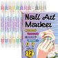 🎨 Professionele Nail Art Pennen – Dubbele Punt voor Details & Creatieve Designs 💖