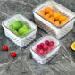🍓✨ 3-Delige Fruitbewaarset voor de Koelkast – Houd Bessen en Fruit Langer Vers met Slimme Afvoer