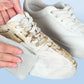 Witte schoenen schuimreiniger