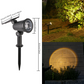 Tuinlamp op zonne-energie met zonsondergangseffect