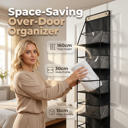 🚪✨ Ruimtebesparende Deur Organizer – Creëer Extra Opbergruimte Zonder Boren