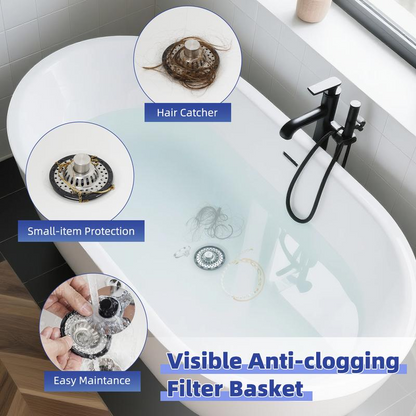 🧼✨ RVS Afvoerfilter voor Gootsteen & Bad – Vangt Haar en Etensresten Op en Voorkomt Verstoppingen