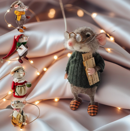 🐭Schattige muis van naaldvilt voor decoratie🎉